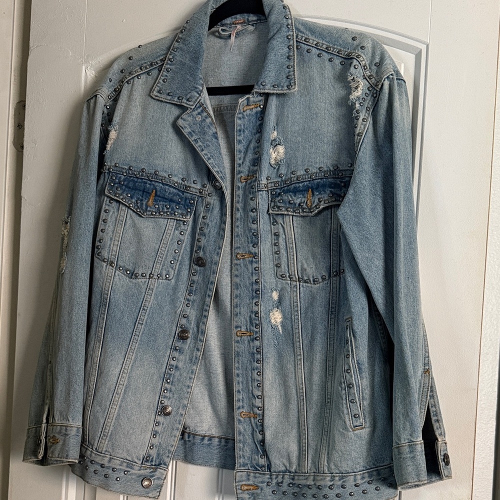 Free People Light Blue Denim Jacket